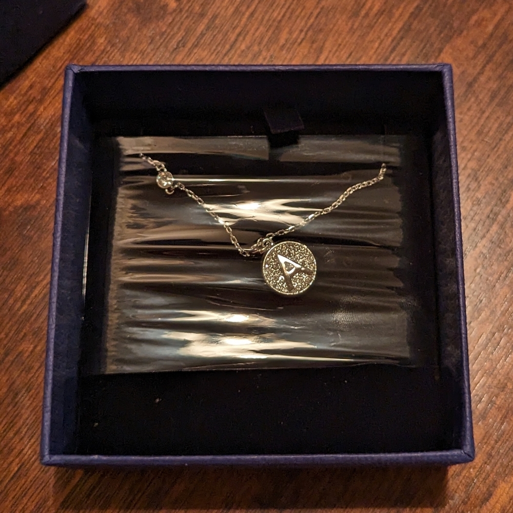 Swarovski Necklace Letter A